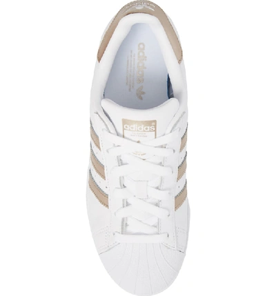 Shop Adidas Originals Superstar Sneaker In White / Cyber Met/ White