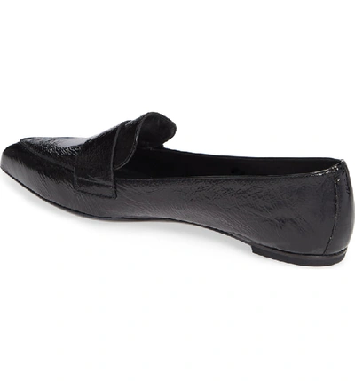 Shop Agl Attilio Giusti Leombruni Softy Pointy Toe Moccasin Loafer In Black Leather