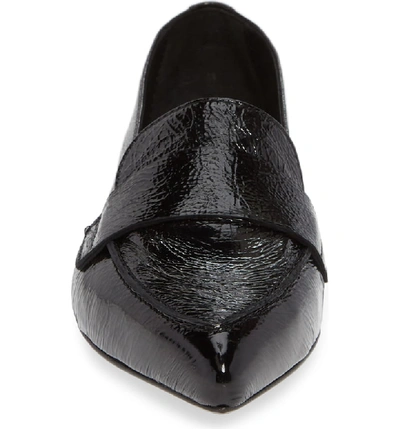 Shop Agl Attilio Giusti Leombruni Softy Pointy Toe Moccasin Loafer In Black Leather