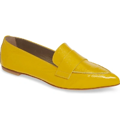 Shop Agl Attilio Giusti Leombruni Softy Pointy Toe Moccasin Loafer In Yellow Patent