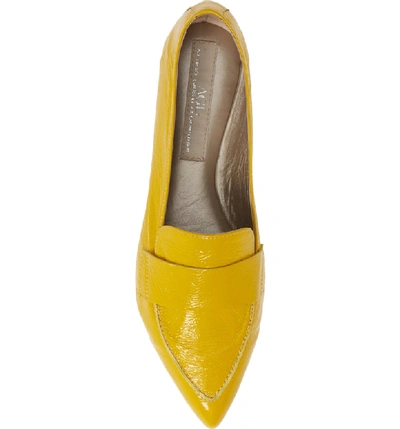 Shop Agl Attilio Giusti Leombruni Softy Pointy Toe Moccasin Loafer In Yellow Patent