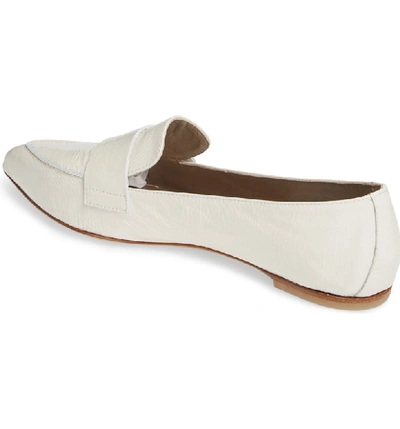 Shop Agl Attilio Giusti Leombruni Softy Pointy Toe Moccasin Loafer In White Patent