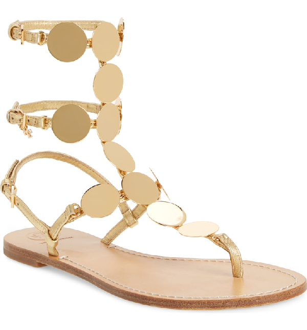 tory burch gold gladiator sandals