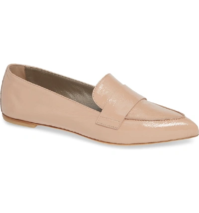 Shop Agl Attilio Giusti Leombruni Softy Pointy Toe Moccasin Loafer In Nude Patent