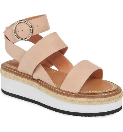 Shop Alias Mae Niki Platform Sandal In Blush Leather