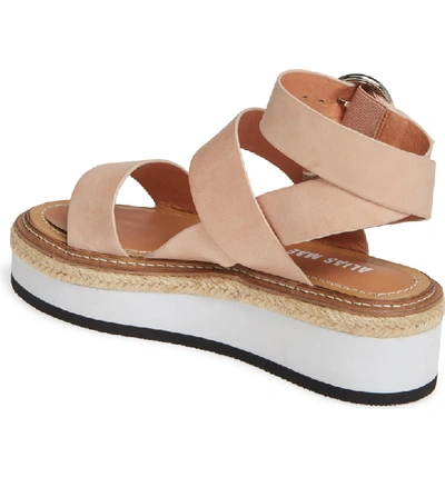 Shop Alias Mae Niki Platform Sandal In Blush Leather