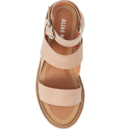 Shop Alias Mae Niki Platform Sandal In Blush Leather