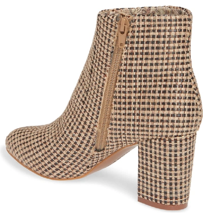 Shop Band Of Gypsies Andrea Bootie In Black/ Tan Jute Fabric