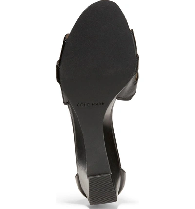 Shop Cole Haan Grand Wedge Sandal In Black Leather