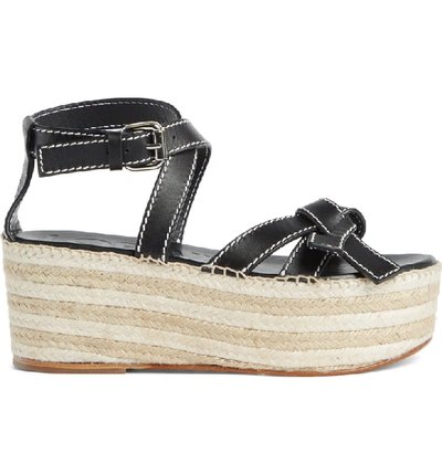 Shop Loewe Gate Platform Wedge Sandal In Black