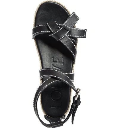 Shop Loewe Gate Platform Wedge Sandal In Black