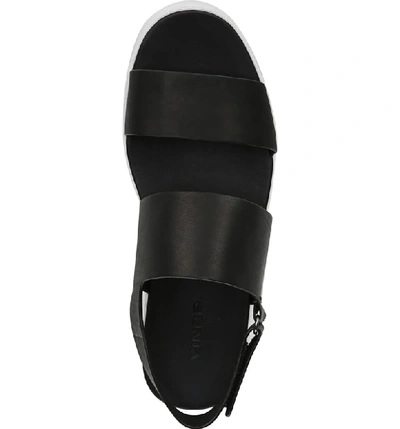 Shop Vince Westport Platform Sandal In Black Foulard Leather