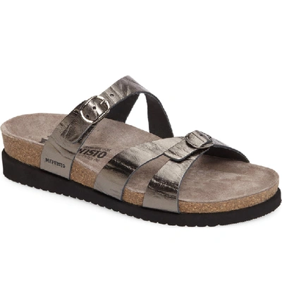 Shop Mephisto 'hannel' Sandal In Grey Leather