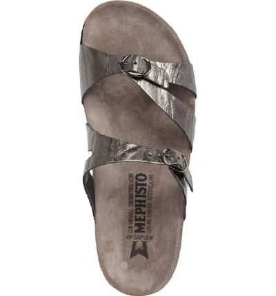 Shop Mephisto 'hannel' Sandal In Grey Leather