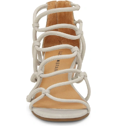 Shop Lucky Brand Jilses Wedge Sandal In Chinchilla Leather