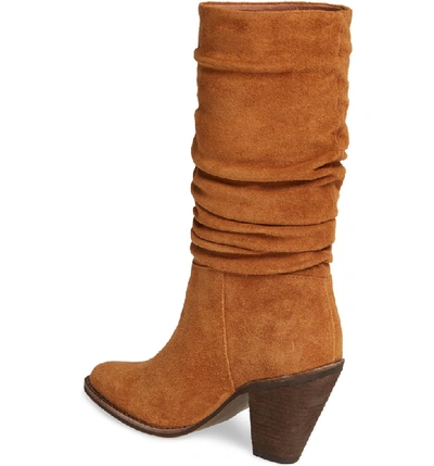 Jeffrey Campbell Audie Slouchy Boot In Tan Suede | ModeSens