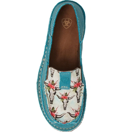 Shop Ariat Cruiser Slip-on Loafer In Shunner Turquoise Leather