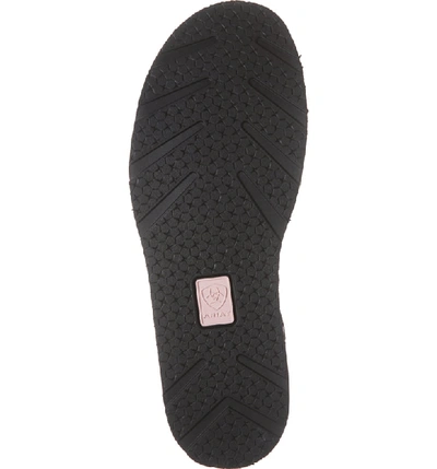 Shop Ariat Cruiser Slip-on Loafer In Black Satin Floral Leather
