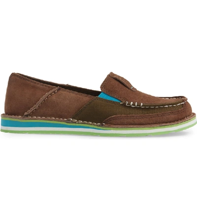 Shop Ariat Cruiser Slip-on Loafer In Palm Brown Suede