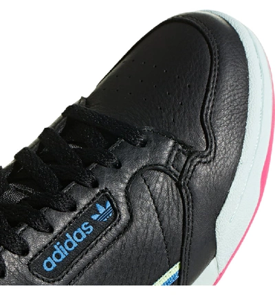 Shop Adidas Originals Continental 80 Sneaker In Black/ Hi-res Yellow/ Blue