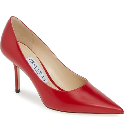 Shop Jimmy Choo Love Pump In Red Leather