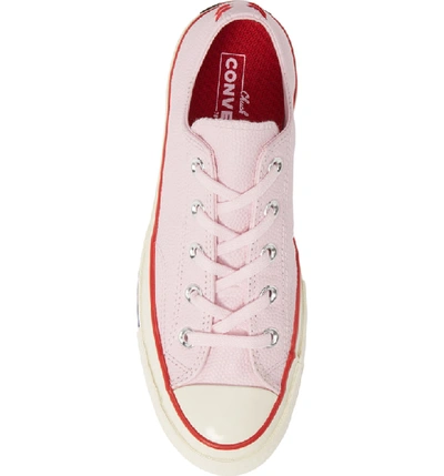Shop Converse Chuck Taylor All Star Chuck 70 Ox Leather Sneaker In Pink Foam/ Enamel Red/ Egret