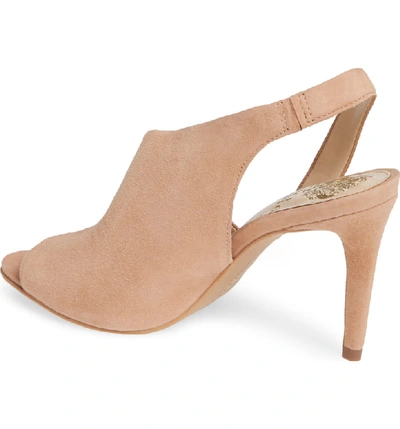 Shop Vince Camuto Crasantha Sandal In Amendoa Suede