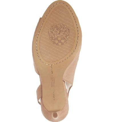 Shop Vince Camuto Crasantha Sandal In Amendoa Suede