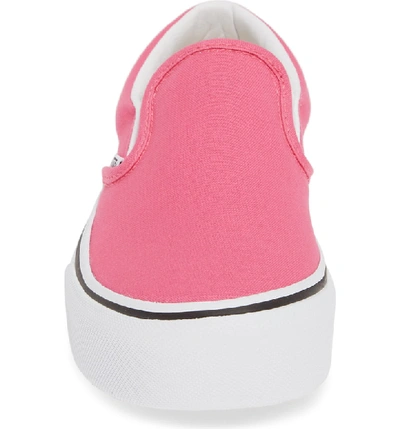 Shop Vans Platform Slip-on Sneaker In Sidewall Flame Carmine Rose