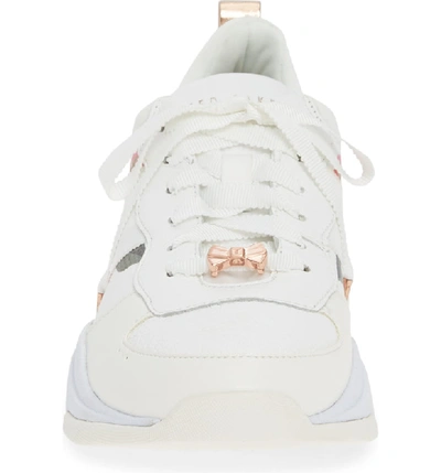 Shop Ted Baker Waverdi Sneaker In Magnificent White Leather