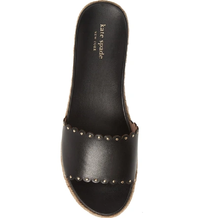 Shop Kate Spade Zeena Espadrille Slide Sandal In Black