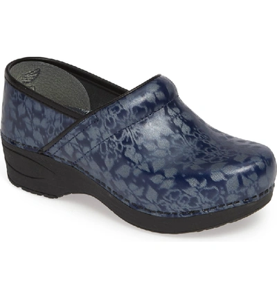 Shop Dansko Pro Xp 2.0 Clog In Navy Floral Leather