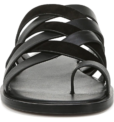 Shop Vince Piers Strappy Toe Loop Sandal In Black