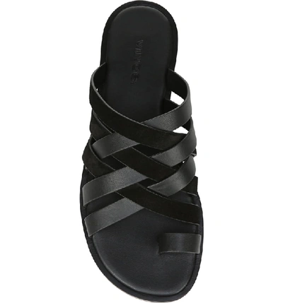 Shop Vince Piers Strappy Toe Loop Sandal In Black