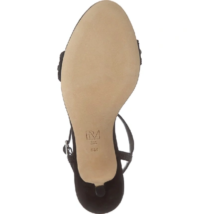 Shop Pelle Moda Ilsa Crystal Embellished Sandal In Black Suede