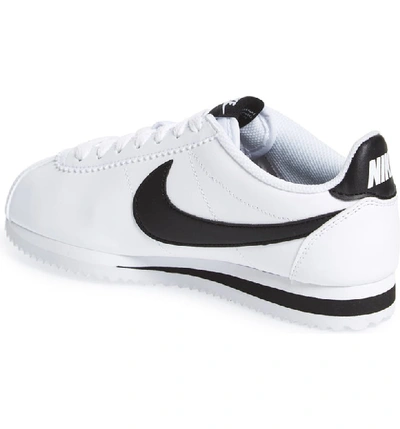 Shop Nike Classic Cortez Sneaker In White/ Black/ White