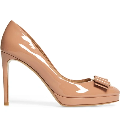 Shop Ferragamo Osimoglit Platform Pump In New Blush