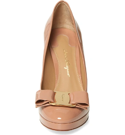 Shop Ferragamo Osimoglit Platform Pump In New Blush