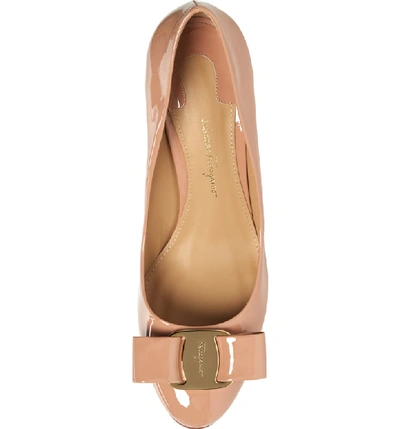 Shop Ferragamo Osimoglit Platform Pump In New Blush