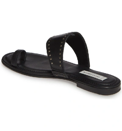 Shop Ariat Studded Toe Loop Slide Sandal In Black Leather