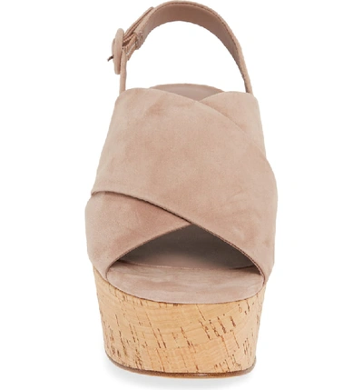 Shop Diane Von Furstenberg Juno Wedge Sandal In Powder