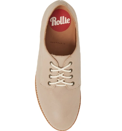 Shop Rollie Derby Oxford In Stone Leather