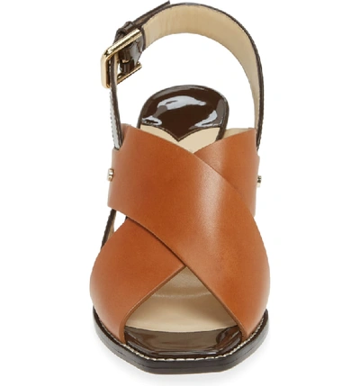 Shop Jimmy Choo Aix Cross Strap Sandal In Brown Mix