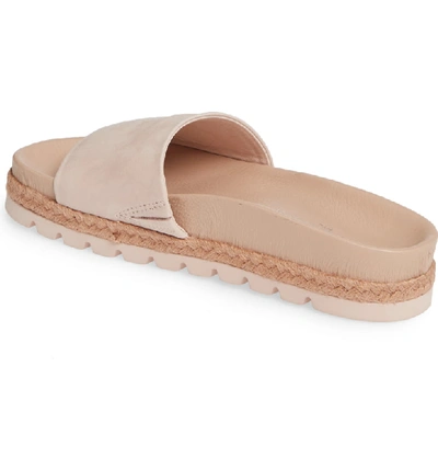 Shop Jslides Espadrille Slide Sandal In Pink Nubuck Leather