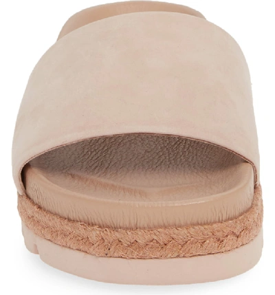 Shop Jslides Espadrille Slide Sandal In Pink Nubuck Leather