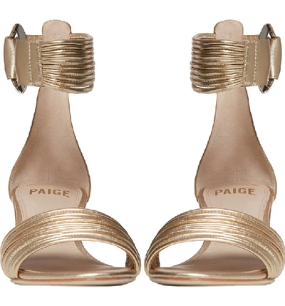 Shop Paige Ankle Strap Sandal In Gold