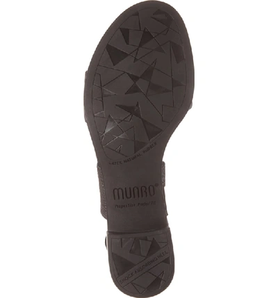 Shop Munro Kristal Sandal In Black Lizard Print Leather