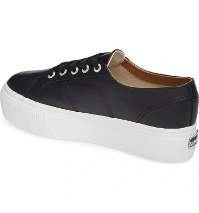 Shop Superga 2790 Platform Sneaker In Black / White