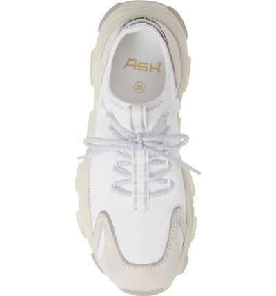 Shop Ash Excape Sneaker In White/ Silver/ Lavender Fabric
