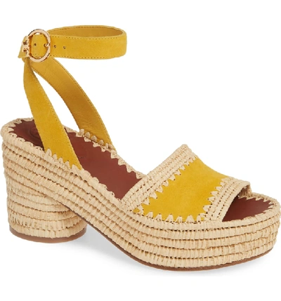 Shop Tory Burch Arianne Platform Ankle Strap Sandal In Daylily